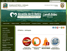 Tablet Screenshot of elretiro-antioquia.gov.co